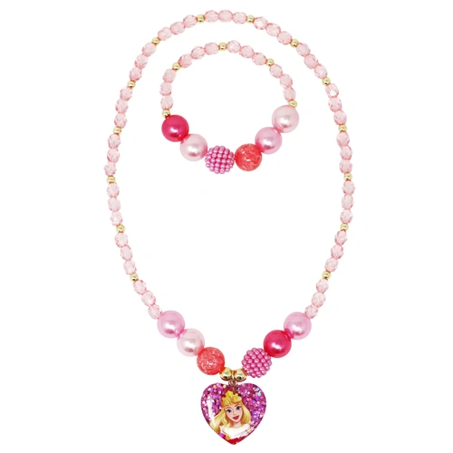 Pink Poppy Disney Princess Aurora Necklace & Bracelet Set