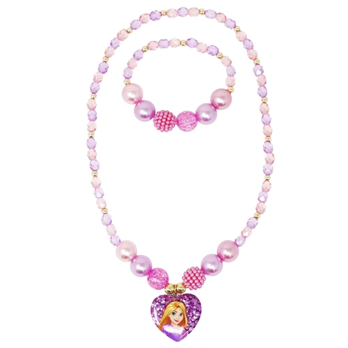 Pink Poppy Disney Princess Rapunzel Necklace & Bracelet Set