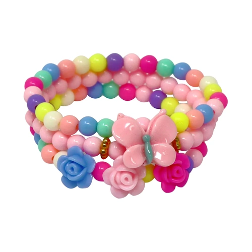 Pink Poppy Butterfly Bracelet Set of 3