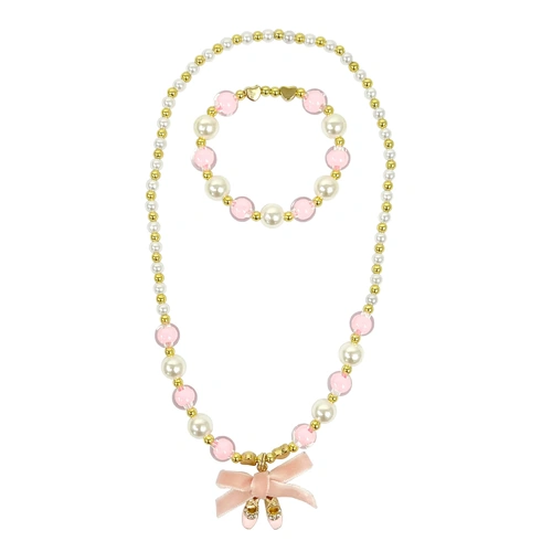 Pink Poppy Ballerina Necklace & Bracelet
