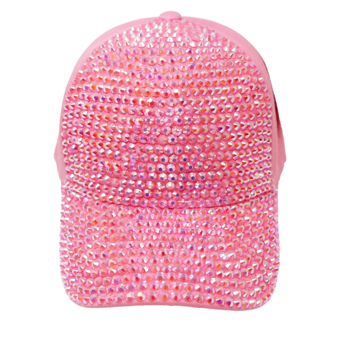 Pink Poppy Dance Bedazzeled Cap HTM001