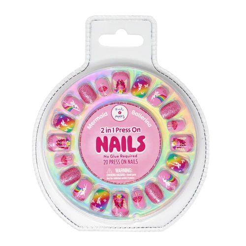 Pink Poppy Fairy Magic Press On Nails S329