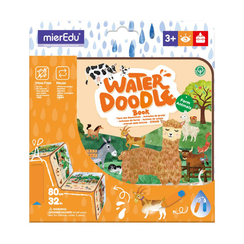 mierEdu Water Doodle Book - Farm Animals 1045