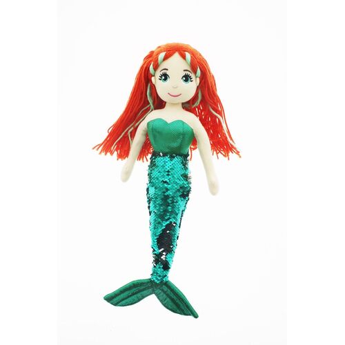 Cotton Candy Imports Sequined Mermaid Dolls - Dark Green Rose MER221