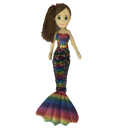 Cotton Candy Sequined Mermaid 70cm doll - Rainbow Asia MER252