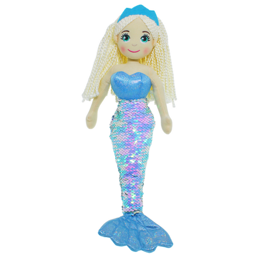Cotton Candy Imports Sequined Mermaid Dolls - Blue Shelly MER270