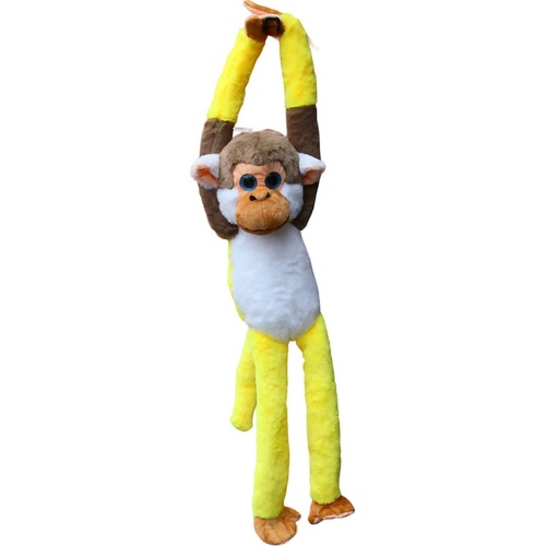 Hanging Monkey Soft Toy - Brown White Matt JG323