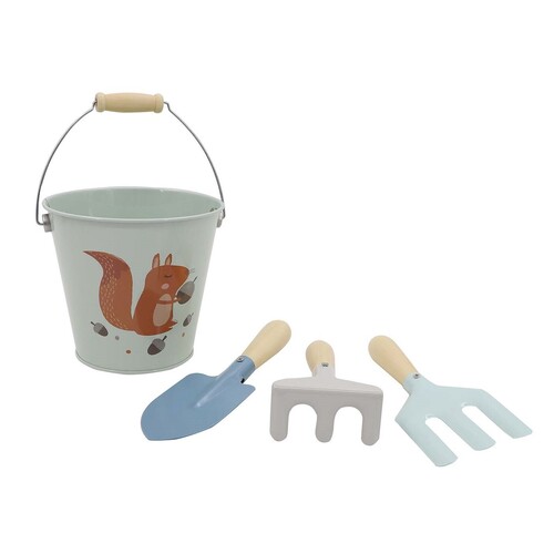 Kaper Kidz Calm & Breezy Kids Garden Tool Set with Bucket - Blue NG23570