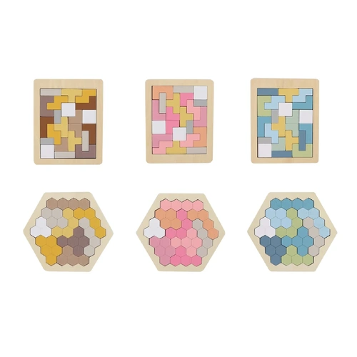 Kaper Kidz Wooden Hexagon or Pentomino Brainteaser Puzzle Assorted; One Supplied NG23651