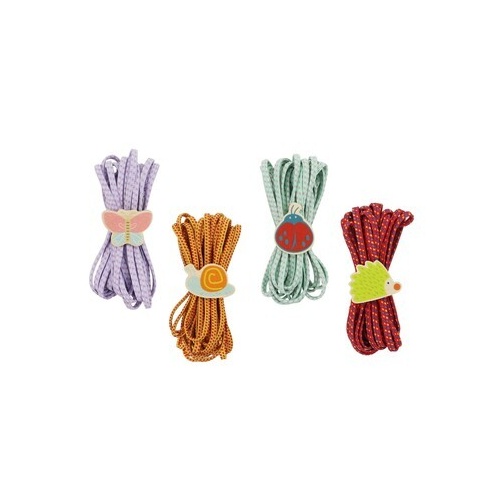 Kaper Kidz Jumping Rope Elastics with Wooden Charm Assorted One Supplied NG23754