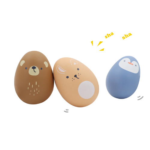 Kaper Kidz Baby Wooden Animal Egg Shaker Assorted; One Supplied NG32832