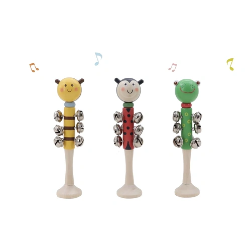 Kaper Kidz Wooden Insect Bell Stick with Base Assorted, One Supplied NG23937