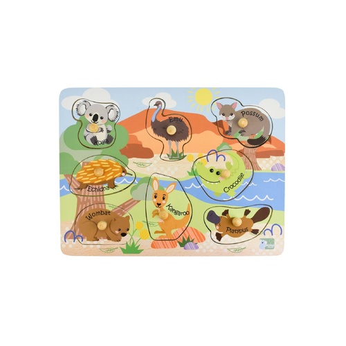 Koala Dream 2 in 1 Aussie Animals and their Babies Peg Puzzle PM239