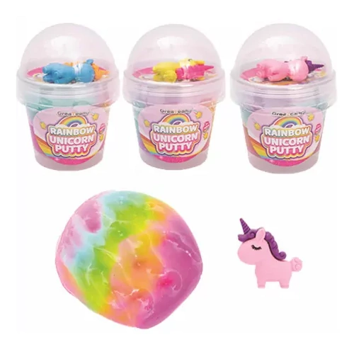 Rainbow Unicorn Putty Assorted; One Supplied JK-RAFS