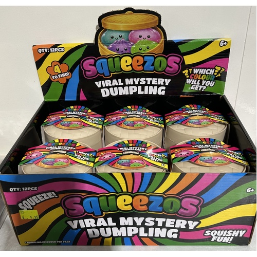 Squeezos Steam Bun 8.5cm Assorted; One Supplied SQZO-BUNGW