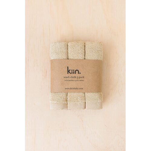 Kiin Baby Wash Cloth 3pk Oat