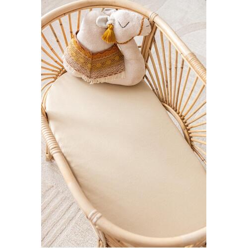 Kiin Organic Fitted Sheets - Bassinet / Change Pad [Colour: Oat]