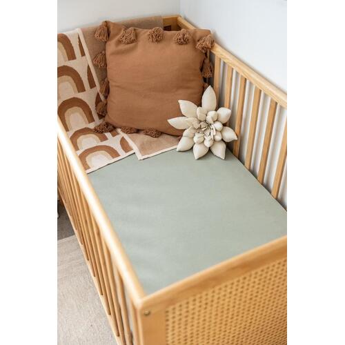 Kiin Organic Fitted Sheets - Cot [Colour: Sage]