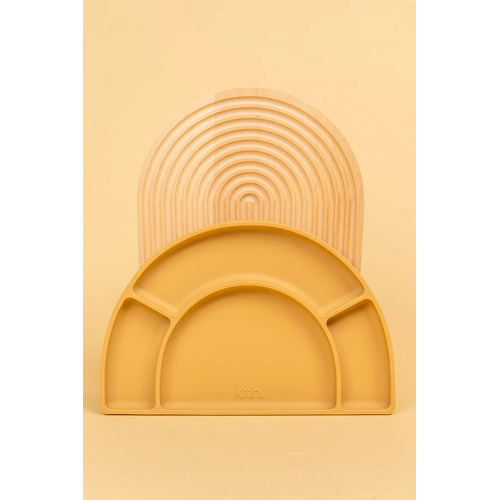 Kiin Silicone Divided Plate Assorted Colours [Colour: Tan]