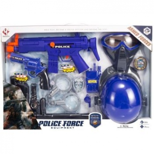 Police Force Weapon Playset with Helmet 13pc AA500641