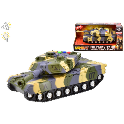 Military Fighting 26cm Friction Light & Sound Tank Colours Vary; One Supplied AA500766