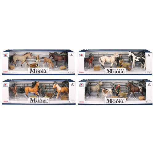 Model Series Farm Animals Horse 3pc w/ Figure & Accessories Styles Vary; One Supplied AA500967