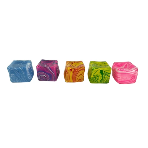 Squishy Marble Cube Assorted Colours; One Supplied AA501178