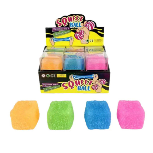 Squishy Textured Cube Assorted Colours; One Supplied AA501183