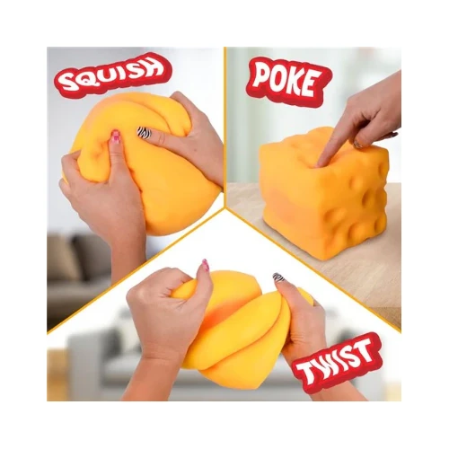 Squishy Jumbo Cheese Block Sensory Toy AA501186