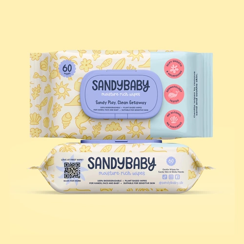 Sandy Baby® Moisture-Rich Wipes - 60pk