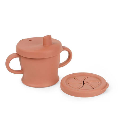 Haakaa Silicone Sip-N-Snack Cup Assorted Colours [Colour: Rust]