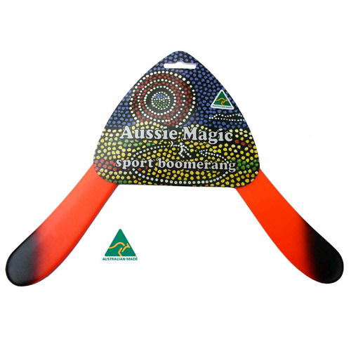 Aussie Magic Sport Boomerang Australian Made [Colour: Red]