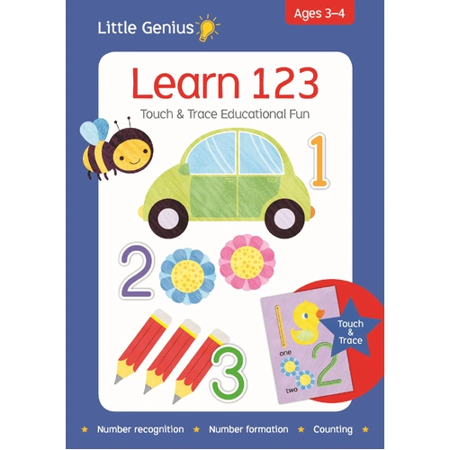 Little Genius Learn 123 Touch & Trace Flashcards 12690