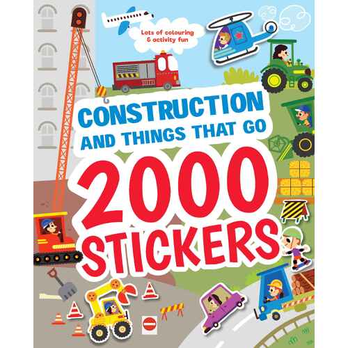 Lake Press 2000 Stickers - Construction & Things that Go 3796