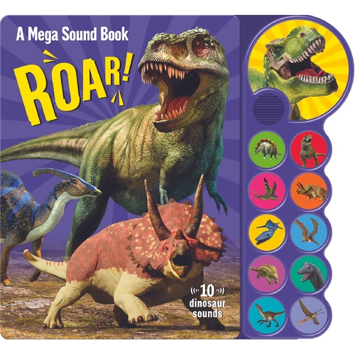 Lake Press 10 Button Sound Book - Roar! Dinosaur Sounds 2705