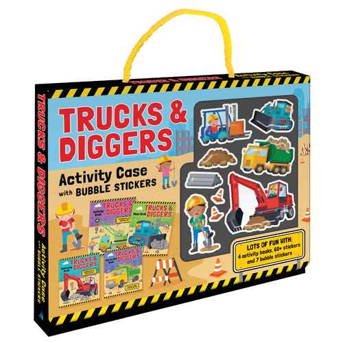 Lake Press Bubble Sticker Activity Case - Trucks & Diggers 4976