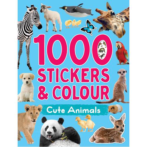 Lake Press 1000 Stickers & Colour - Cute Animals 1660