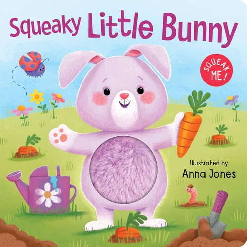 Squeaky Plush Board Book - Squeaky Little Bunny 4226