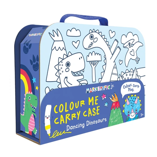 Markerific Jr. Colour Me Carry Case - Dancing Dinosaurs