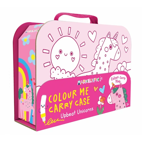 Markerific Jr. Colour Me Carry Case - Upbeat Unicorns