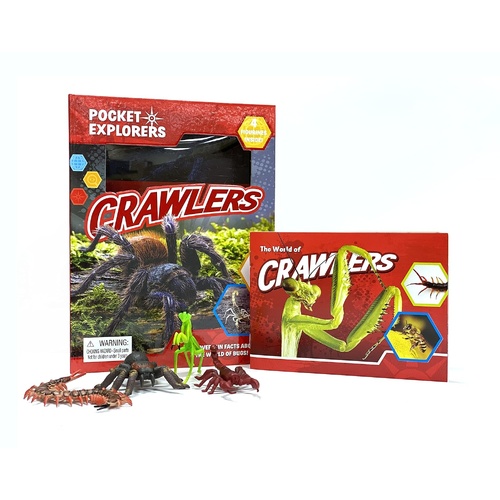 Crawlers Pocket Explorers Book Inc 4 Figurines + Book