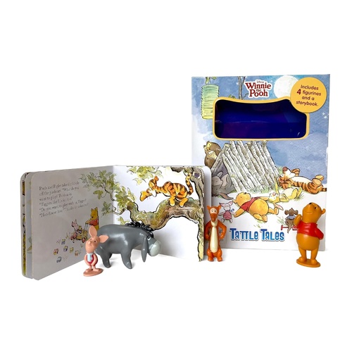 Disney Winnie the Pooh Tattle Tales Book Incl 4 Figurines + Storybook