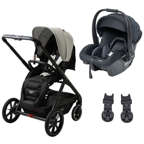 Valco Baby Ark Stroller Cloud + Britax B-Pod Capsule Travel System