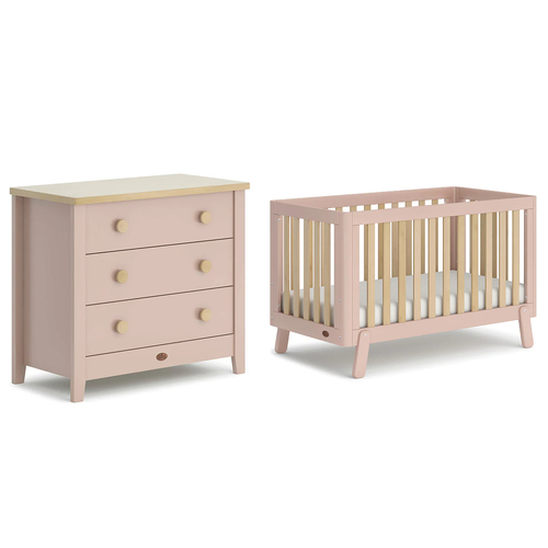 Boore Turin Cot + Universal Chest Deal + Free Boori Foam Mattress - Cherry & Almond