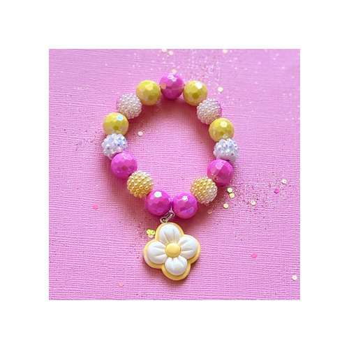 Sweet As Sugar Beaded Bracelet - Flower BB05