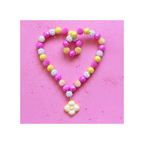 Sweet As Sugar Beaded Necklace - Flower BN05