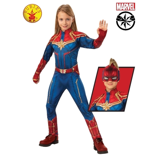 Marvel Captain Marvel Deluxe Hero Suit Costume Dress Up [Size: 3-5yrs] 8957