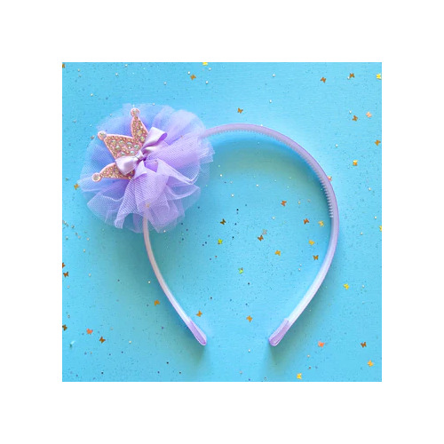 Sweet As Sugar Head Band Princess Crown Purple D04