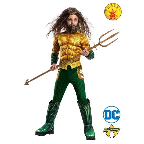 DC Comics Aquaman Deluxe Costume Dress Up Size: 5-7 years 641365M