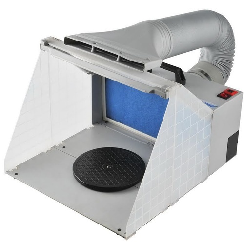 Hsend Portable Airbrush Spray Booth Kit with LED Light and Exhaust HS-E420DCLK